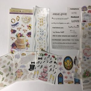Huge scrapbook sticker lot - wedding